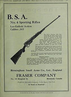 Birmingham Small Arms No 4 Sporting Rifle Right Side View Full Gun shown in detail view