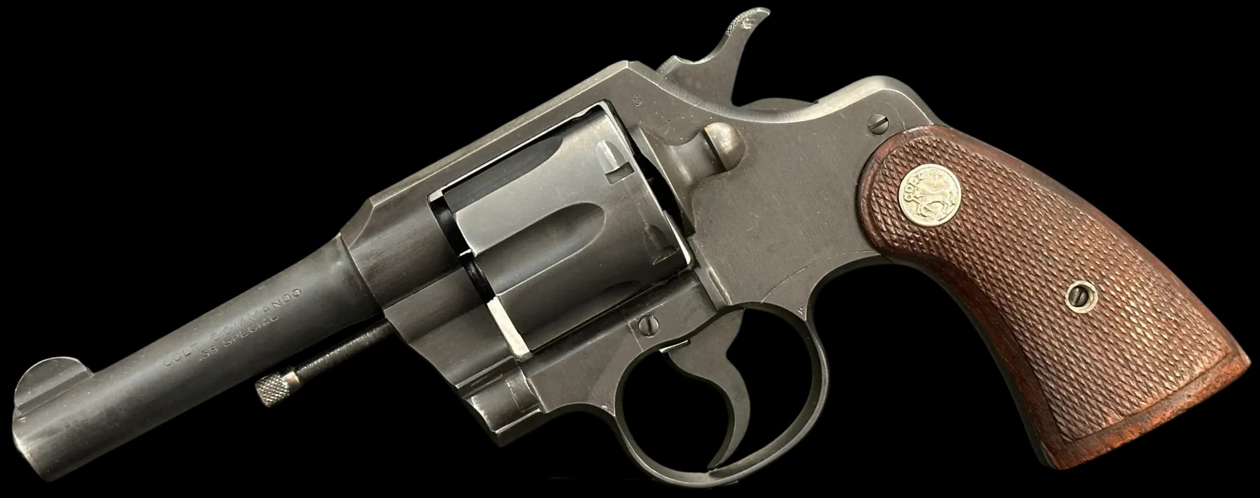 Colt Commando Revolver 38 Special pistol shown in full view