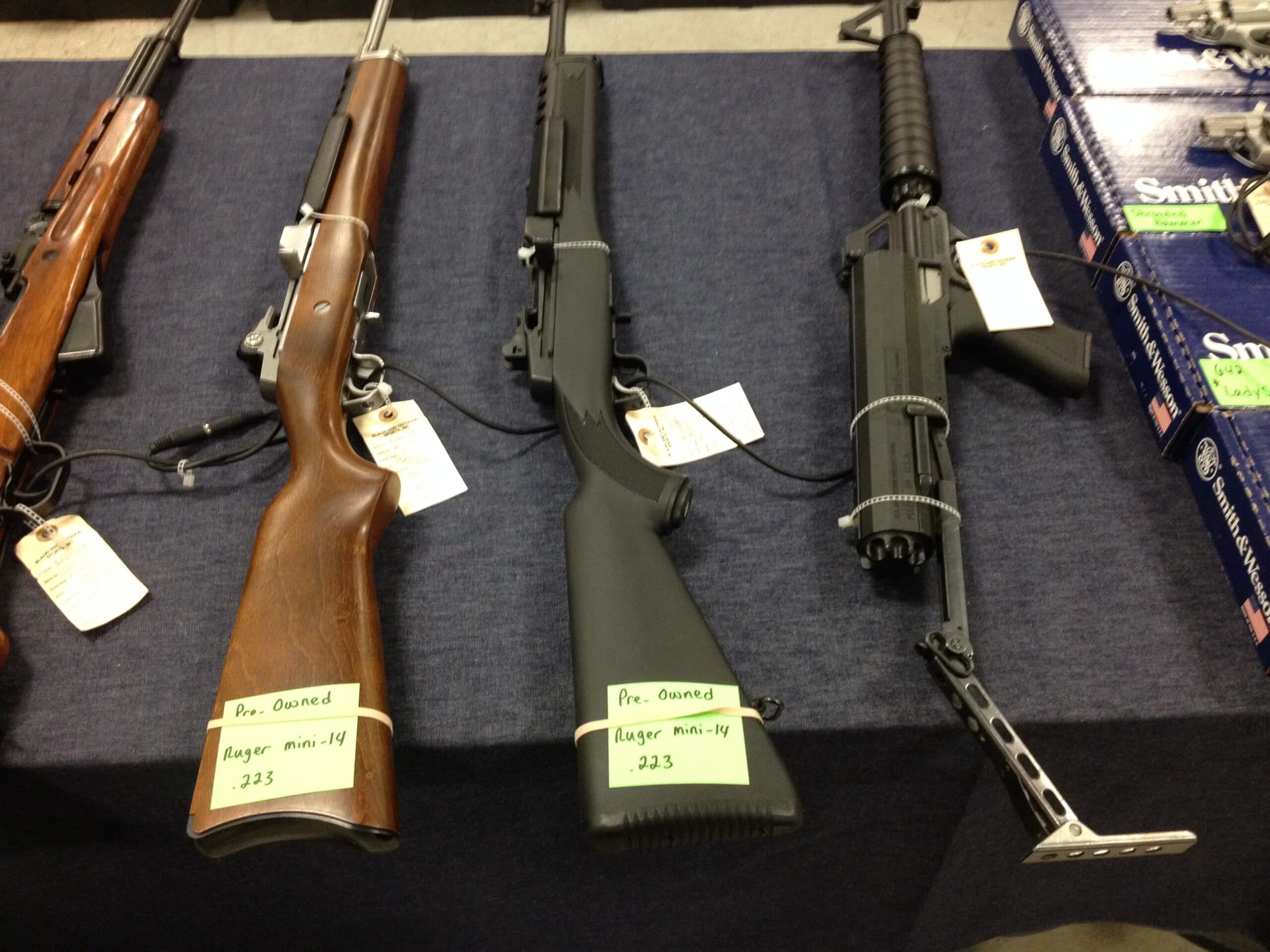 Ruger Mini 14 Top Down Multiple Rifles Display View shown in detail view