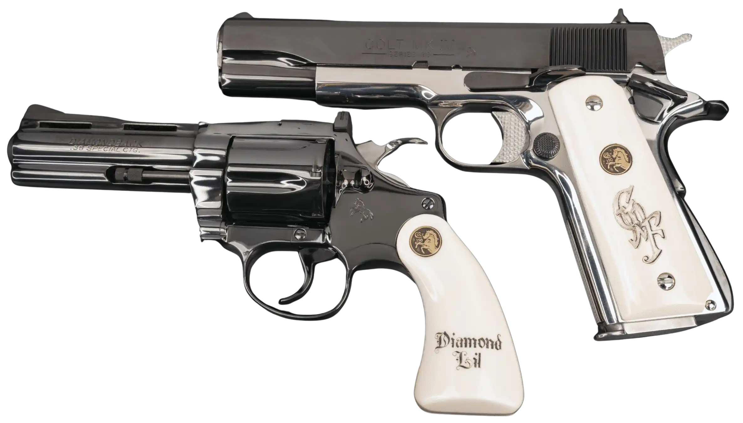 Colt Presidents Pair Diamondback and Combat Elite Cased Set