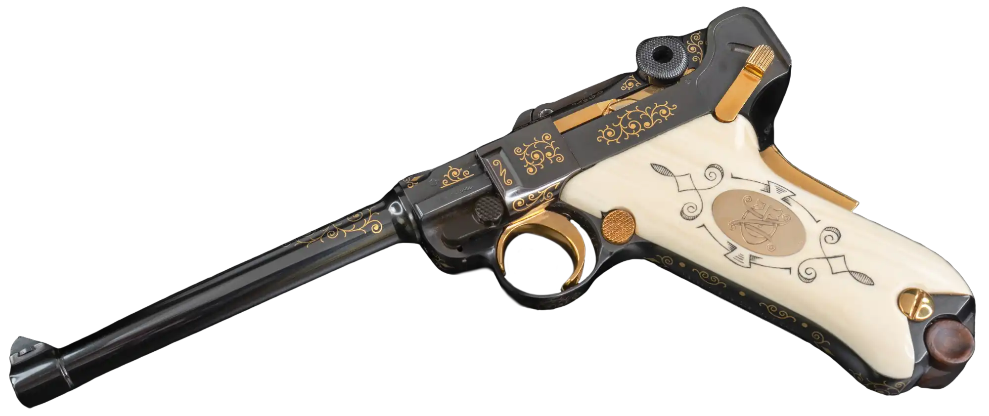 Mauser Mauser Parabellum Luger IWA Exhibition Gold Inlaid 7.65mm Semi-Automatic