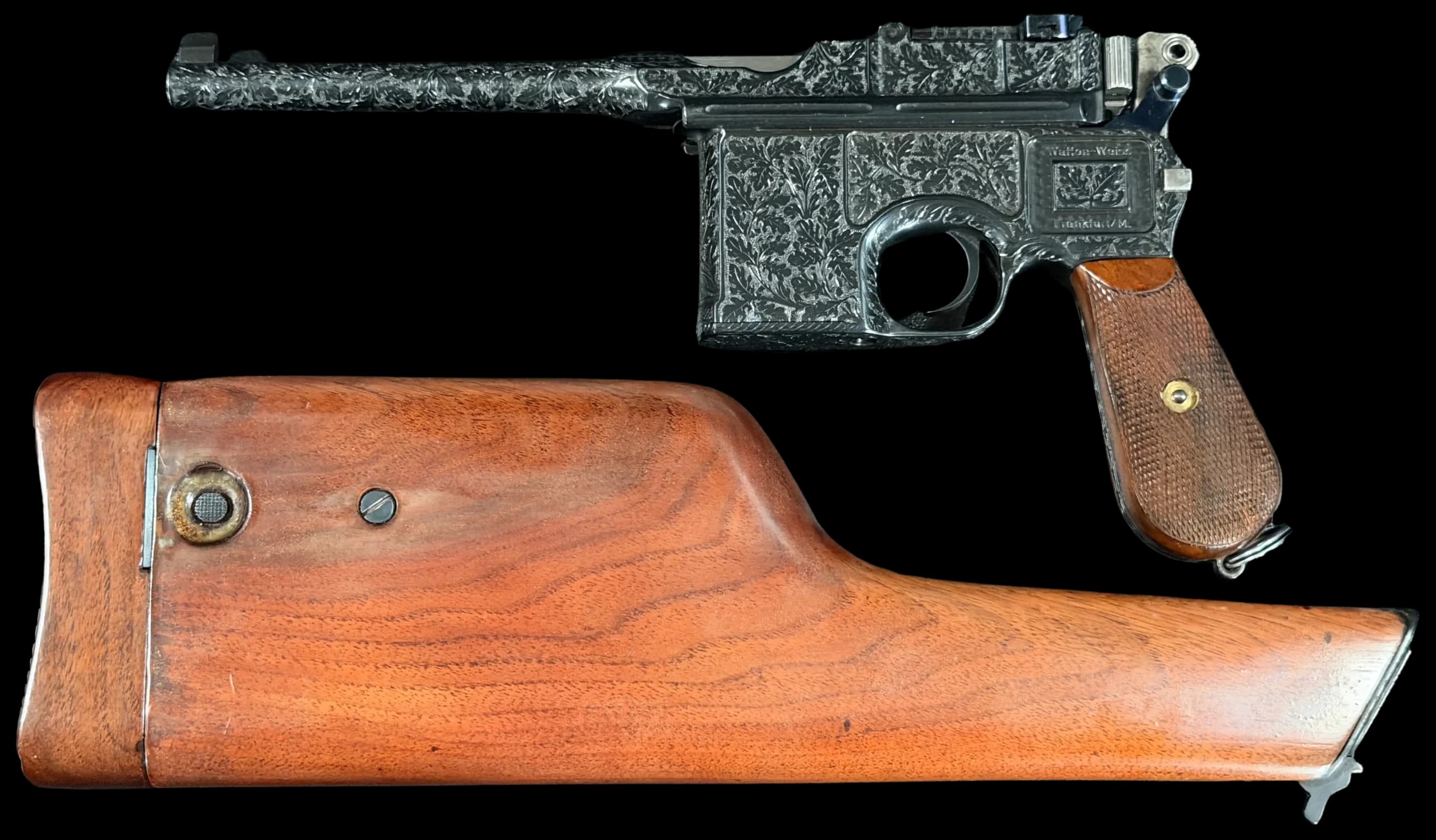 Mauser Engraved Mauser C96 Broomhandle With Shoulder Stock 7.65mm Semi-Automatic