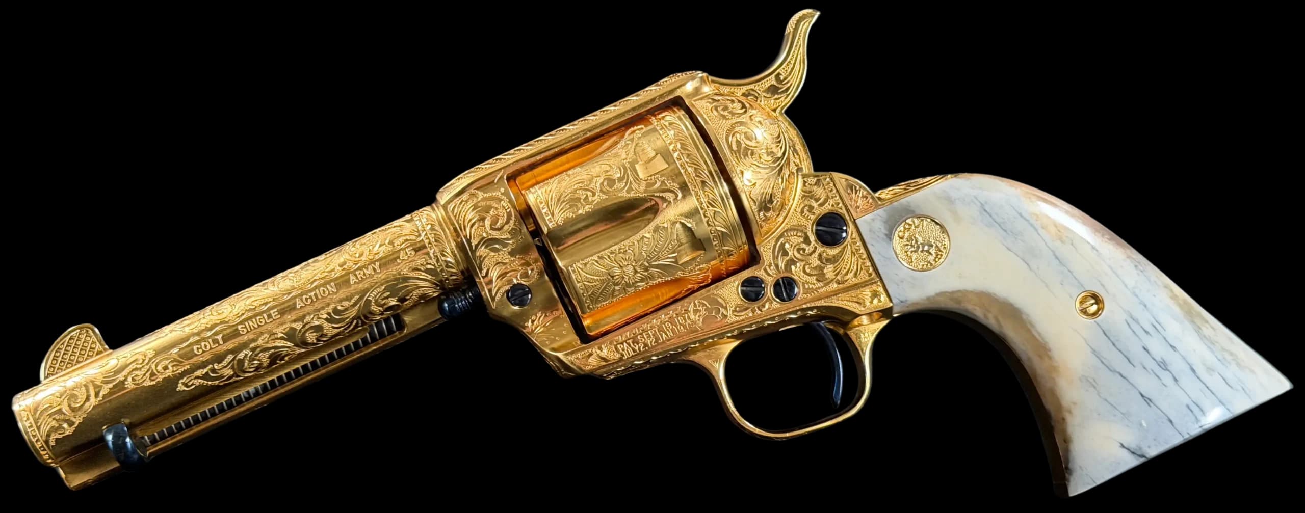 Colt Colt Single Action Army John Adams Sr. Class D Engraved Gold .45 Colt Single Action (SAO)