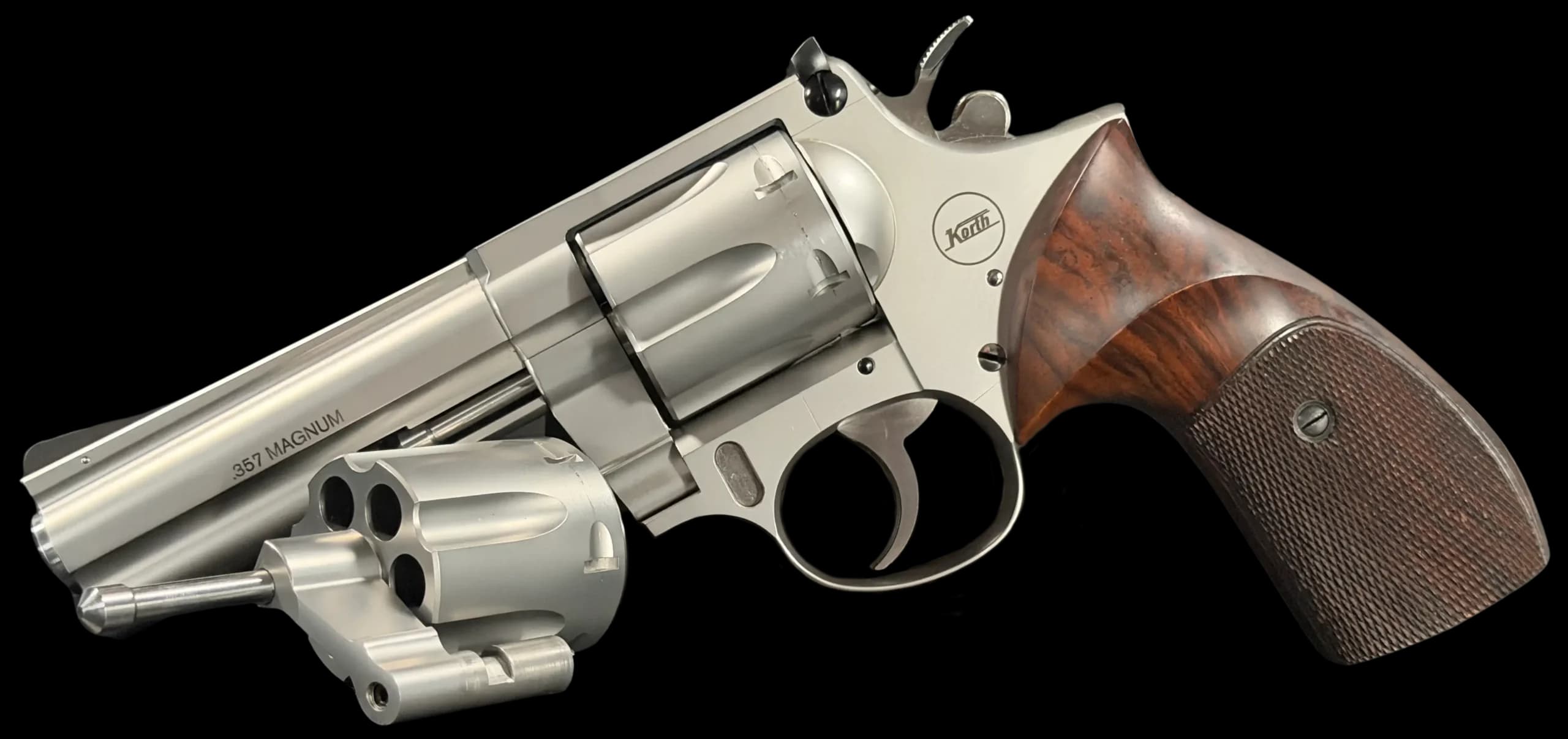 Korth Ratzeburg Combat 4" Stainless .357 Magnum with 9mm Cylinder