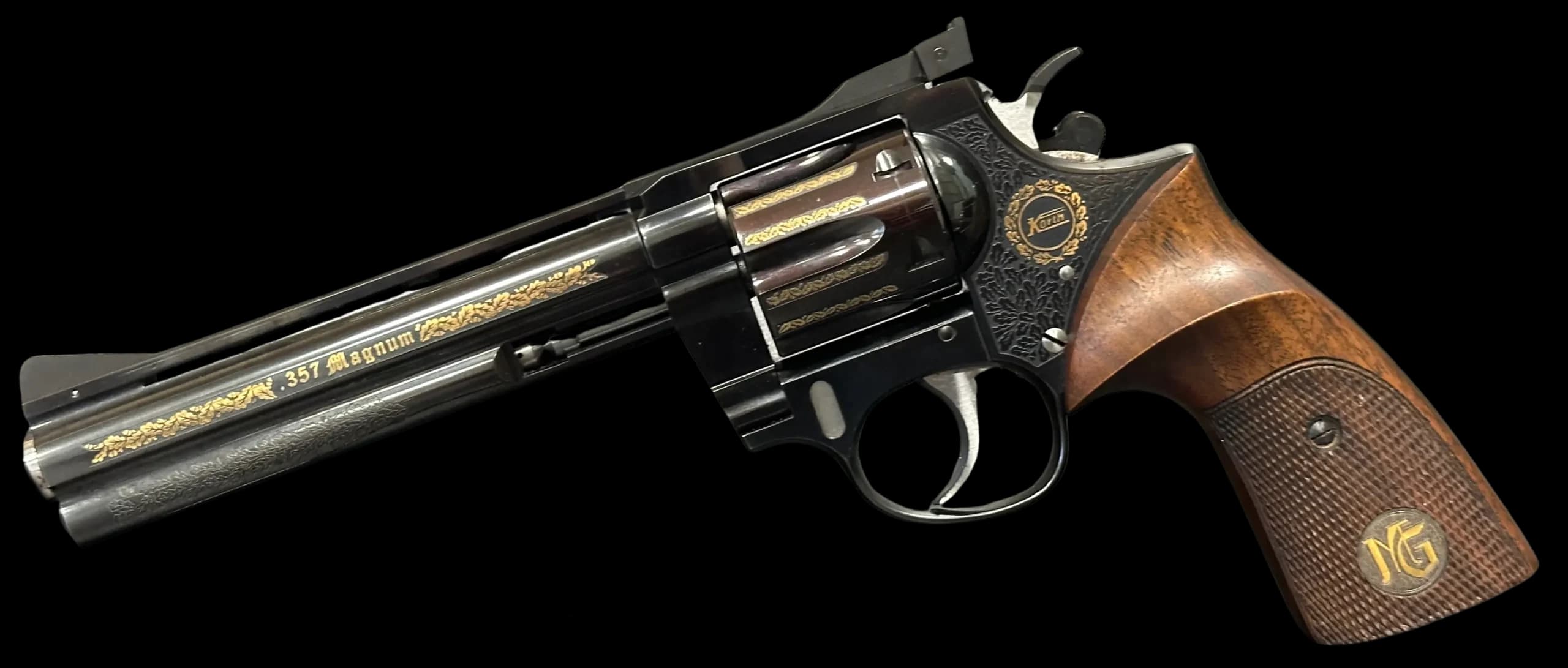 Korth Korth Ratzeburg .357 Magnum Gold-Inlaid Hunting Engraved Revolver .357 Magnum DA / SA