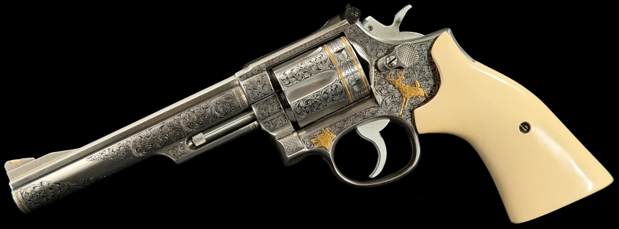 Smith & Wesson Ray Viramontez Engraved & Gold Inlaid Smith & Wesson Model 66-1 .357 Magnum DA / SA