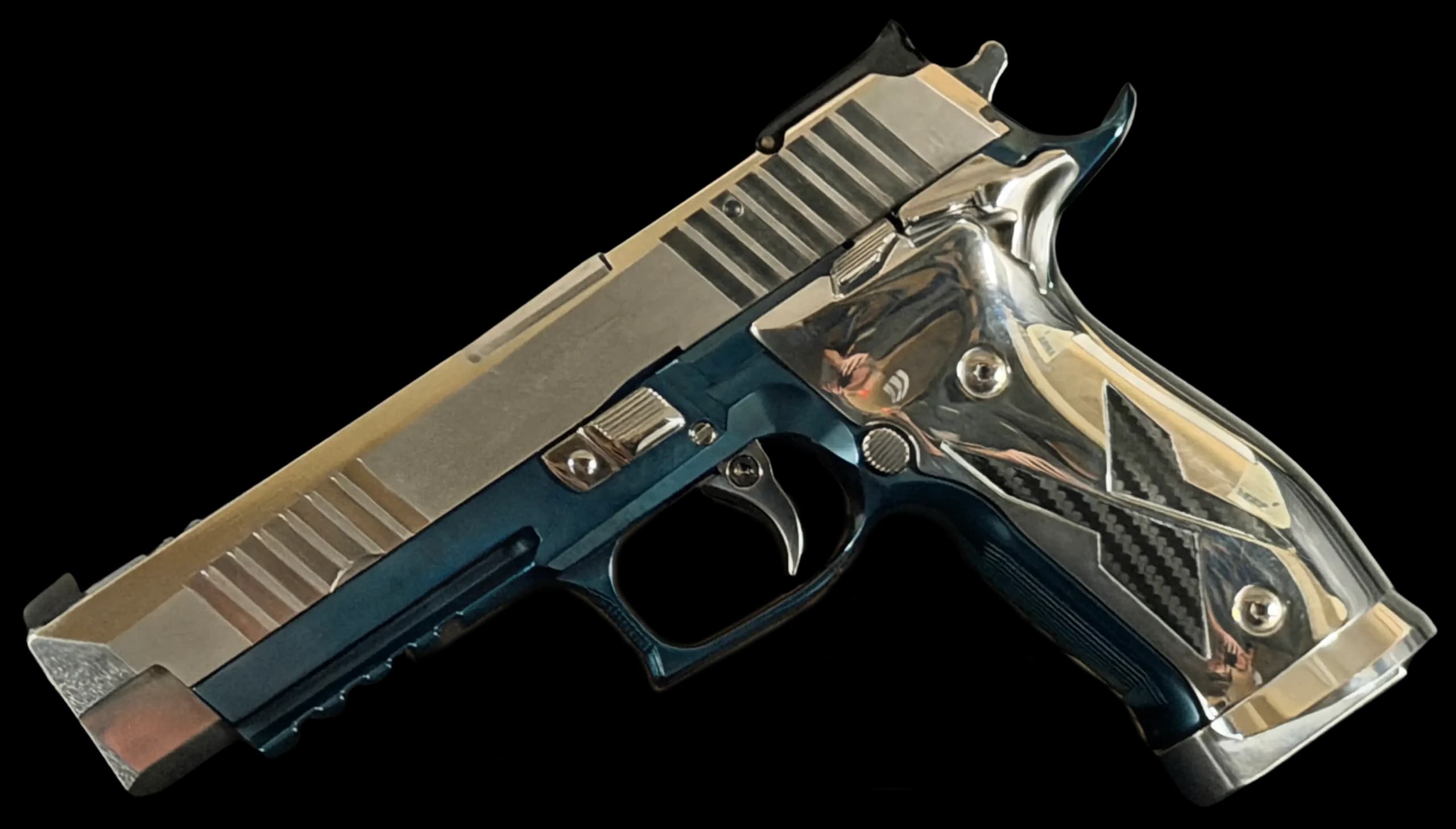 SIG Sauer SIG Sauer P226 X-Five Chrome and Blue Titanium 9mm DA / SA
