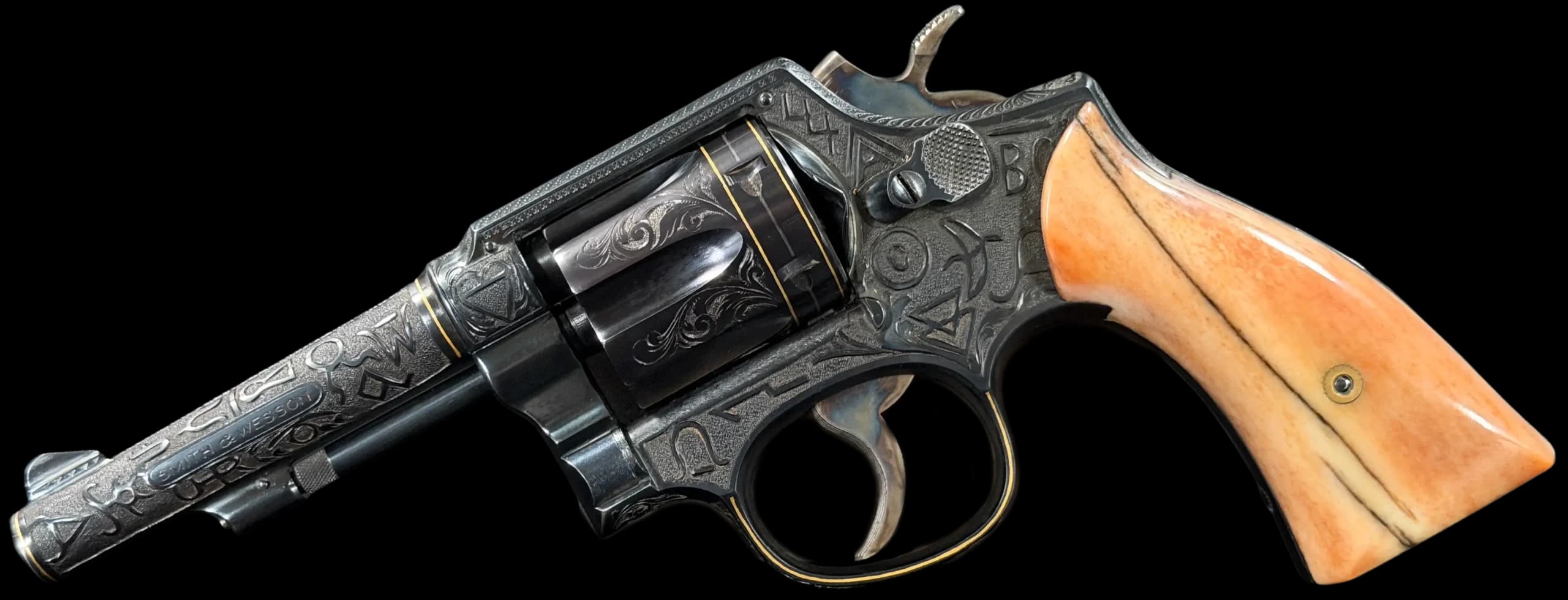 Smith & Wesson Smith & Wesson .22 Postal Department M&P Revolver, Cattle Brand Engraved .22 LR Double Action (DA)