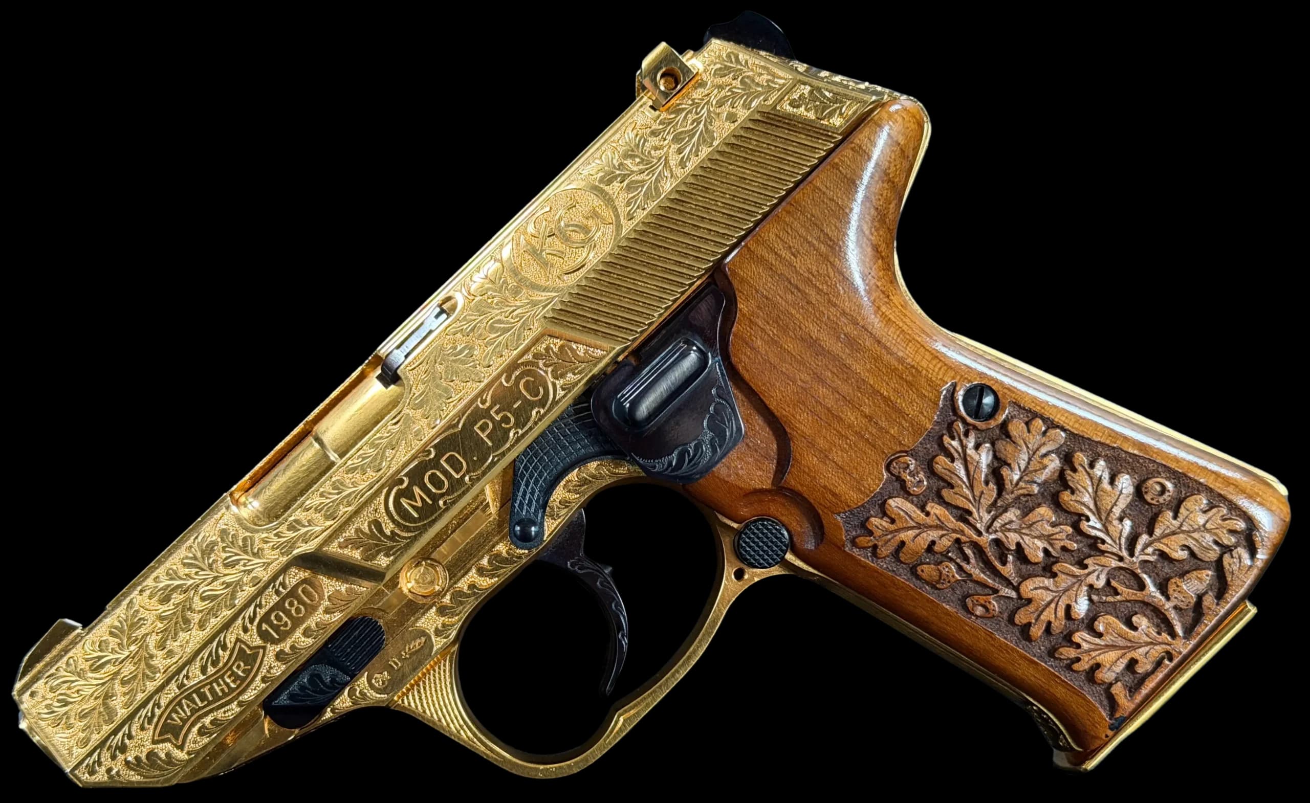 Walther Walther Mod. P5C Engraved & Gold Plated 9mm DA / SA