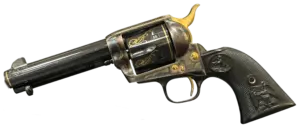 2006 Colt Single Action Army Lew Horton Deluxe Grade III Royal Blue revolver with gold engraving image 1