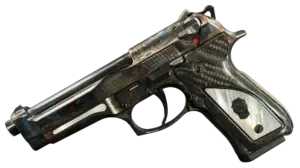 Beretta Jaspé FUSION 92FS pistol with case-hardened finish and carbon fiber grips image 1