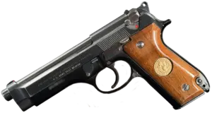 Beretta Model 92S 9mm pistol with walnut grips image 1