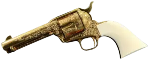 Colt 3rd Generation Single Action Army factory engraved gold plated revolver image 1