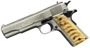 Colt Government Series 70 by Tyler Gun Works with full-scroll engraving image 1