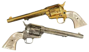 Colt SAA Engraved Sampler Pair display set image 1