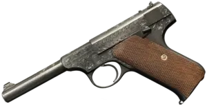 Colt Woodsman Sport custom engraved pistol in presentation case image 1