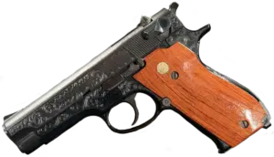 Engraved Smith & Wesson Model 39-2 pistol image 1