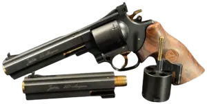 Janz EMS JTL interchangeable-caliber revolver set with .44 Magnum and .357 Magnum barrels and cylinders image 1