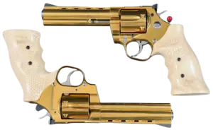 Korth Gemini Gold Revolver Set with matched left- and right-hand revolvers image 1