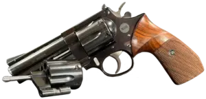 Korth Ratzeburg 4-inch Combat dual caliber revolver with blued finish and walnut grips image 1