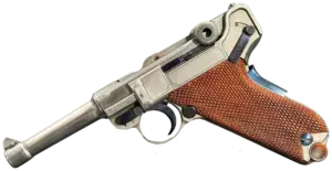 Mauser P08 Luger engraved pistol with display case image 1