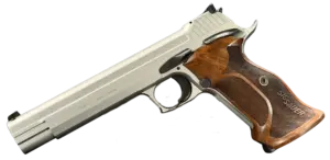 SIG Sauer P210 Super Target 6 inch matte stainless pistol with walnut target grips image 1