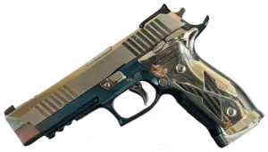 SIG Sauer P226 X-Five Chrome and Blue Titanium pistol image 1