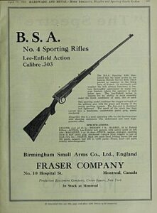 Birmingham Small Arms No 4 Sporting Rifle Right Side View Full Gun shown in detail view