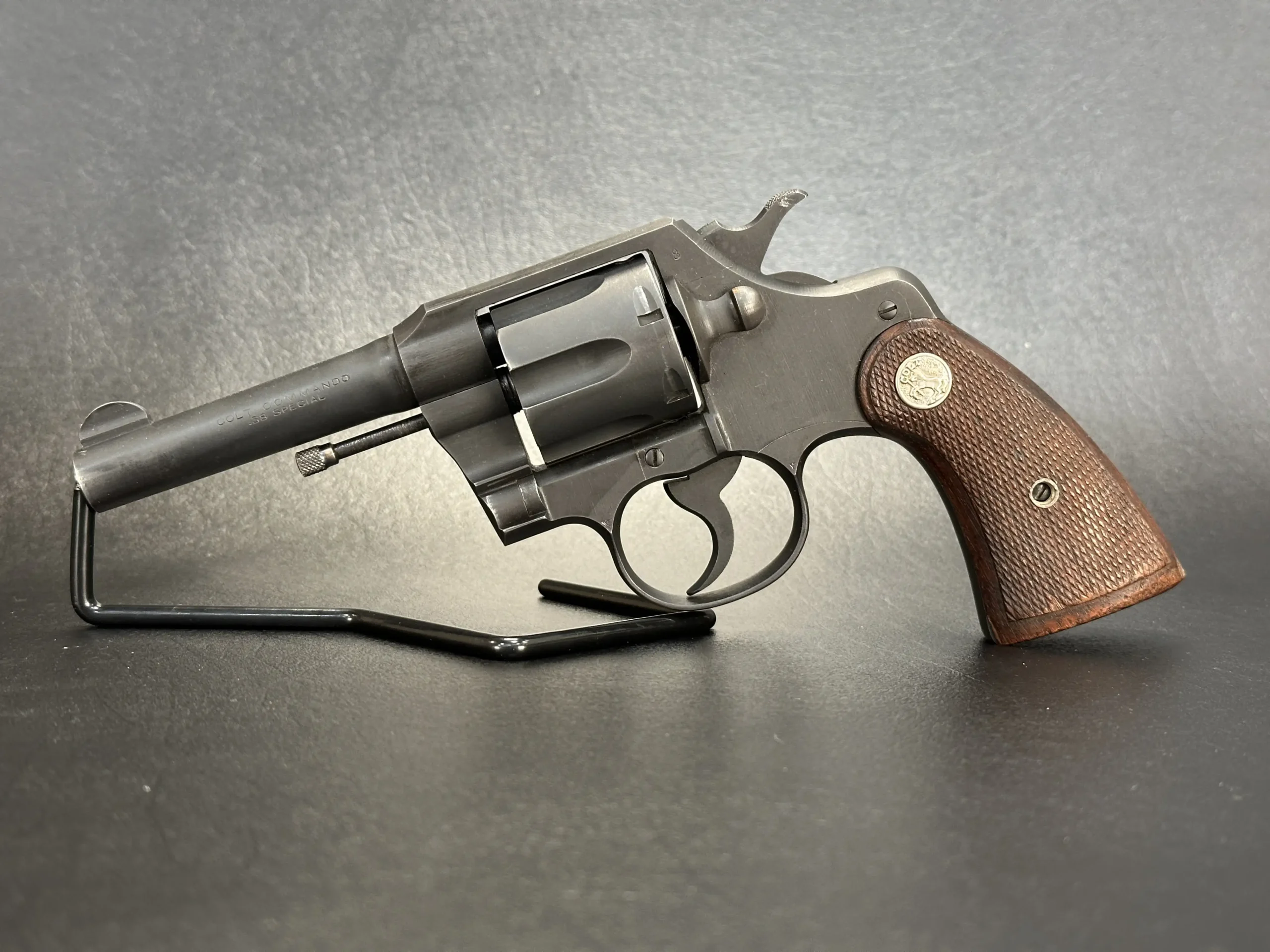 Colt Commando Revolver 38 Special pistol shown in close-up detail
