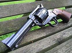 Ruger Blackhawk Right Side View Full Gun firearm shown in detail view