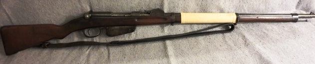 Steyr M1888 Mannlicher Right Side View with Sling firearm shown in detail view