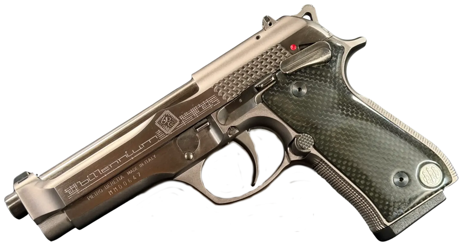 Beretta 98 Fs Billenium 9x21 Imi firearm shown in full view