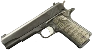 Hilton Yam Custom Delta 1911 pistol shown in full view