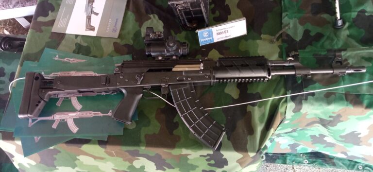 Zastava Arms M05 E3 Top Down View with Magazine firearm shown in detail view
